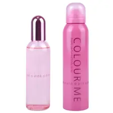 Set of Women's Perfume and Perfumed Body Spray - Pink